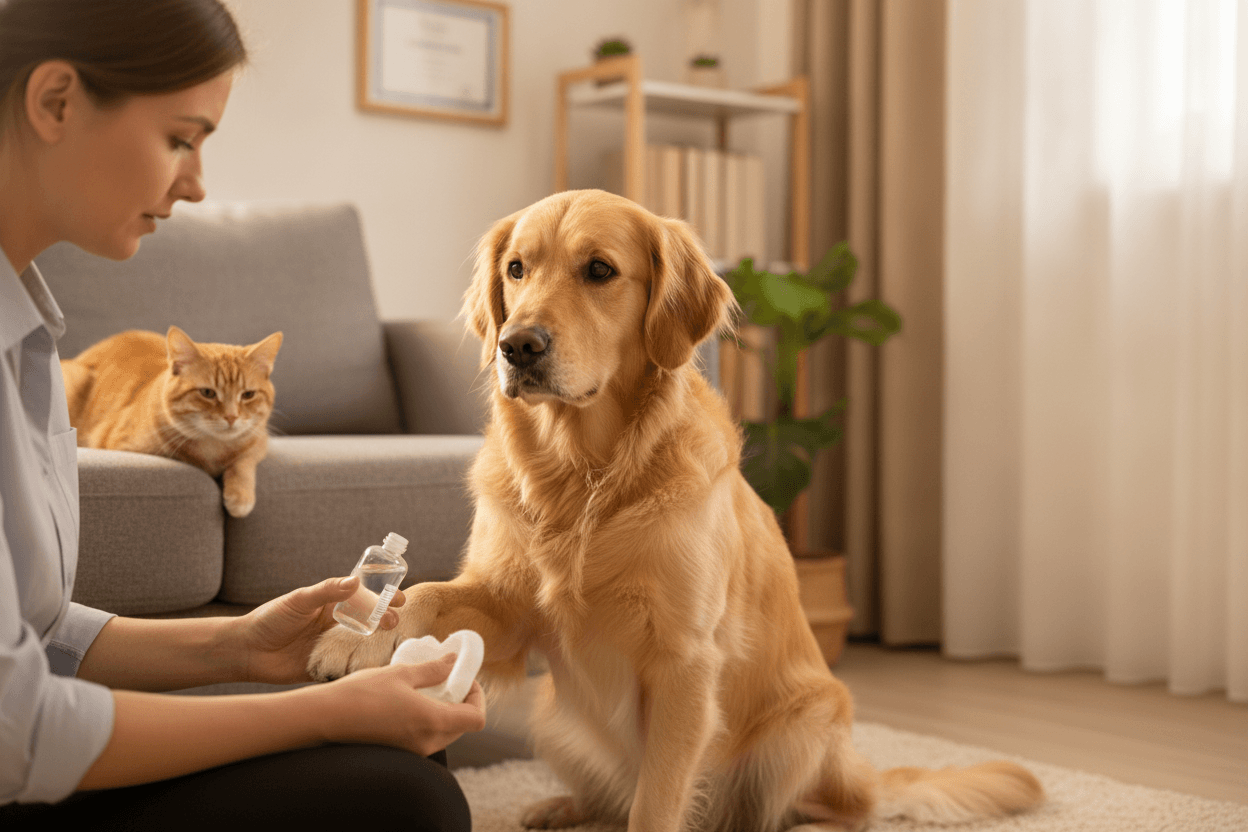 Mi perro o gato tiene una herida: cómo actuar antes de venir a MuyVet
