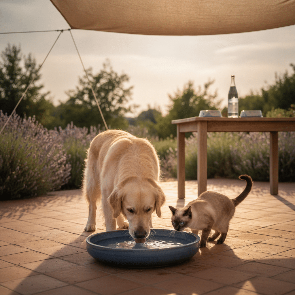 ¿Por qué mi perro o gato bebe más agua en verano?